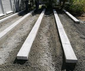 Unterbau für die neue Holzterrasse