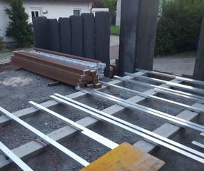 Vorbereitende Arbeiten für die neue Terrasse