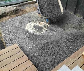 Vorbereitung für Plattenbelag